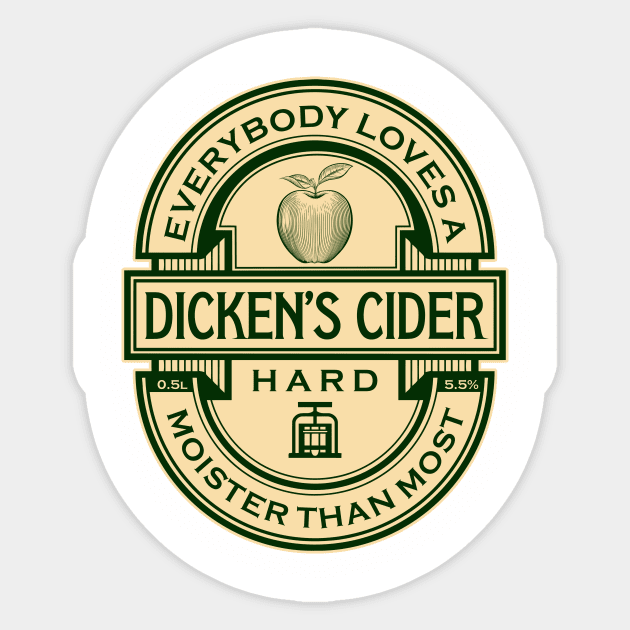 Dicken's Cider Label Sticker by Vault Emporium